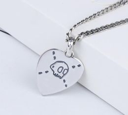 s925 sterling silver heartshaped skull necklace love elf pendant necklace men and women hiphop love fearless skull necklace5014989