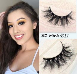 Mink Lashes 3D Mink Eyelashes 100 Cruelty Lashes Handmade Reusable Natural Eyelashes Wispies False Lashes Makeup E11 mink ey7282544