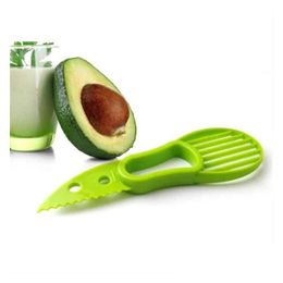 Fruit Vegetable Tools 3 In 1 Avocado Slicer Mti-Function Cutter Knife Plastic Peeler Separator Shea Corer Butter Gadgets Kitchen To Dhwgq
