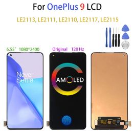 Original AMOLED For OnePlus 9 1+9 LE2113, LE2111, LE2110, LE2117, LE2115 Lcd Display Touch Screen Digitizer Assembly Replacement
