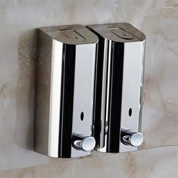 Liquid Soap Dispenser Wall Mounted 304 Stainless Steel Bathroom El Shampoo Lotion Hand