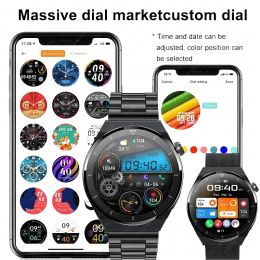 2023 para Huawei Xiaomi NFC Smart Watch Men GT3 Pro AMOLED 390*390 HD Freqüência cardíaca Bluetooth Call