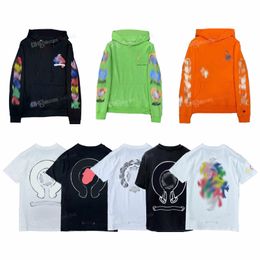 Designer Mens t Shirts Brand Classics Crew Neck Short Sleeves Tops Tees T-shirts Casual Horseshoe Sanskrit Cross Print hoodie hoodies