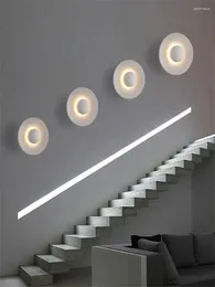 Wall Lamps Creative Modern LED Lamp Disc-shaped Metal El Restaurant Bedroom Corridor Decoration Light Indoor Lighting GN477TB