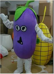 Purple Eggplant Apparel Mascot Costume Halloween Christmas Cartoon Character Outfits Suit Advertising Leaflets Clothings Carnival Unisex Adults Outfit