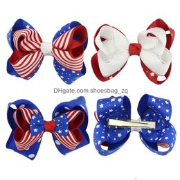 Acessórios para o cabelo American Flag Print Barrettes clipe llowtail hairpins com 4º de JY Independence Day Kids Deliver