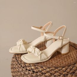 Dress Shoes 2024 Elegant Strap Sandals Women Summer Classics White Black High Heel Fashion Casual Comfort Lady