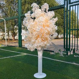 Decorative Flowers 4.92 FT Tall Wedding Deoration Simulation Cherry Road Guide Tree White Theme Stage Runner Aisle Column Party Trees