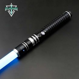 LED Toys TXQSABER Baselit RGB heavy Dueling Lightsaber with 1 inch of Led knife floating smoothly Cosplay Skywalker FOC Q240524