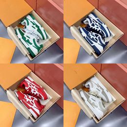 Luxury Design Mens Sneakers Designer SKATE Fashion Donkey Classic Printed Leather Mens B Sneakers Low Top Lace Up Casual Shoes With Box