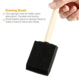 60 Pcs 1 Inch Foam Brush Painting Tools Sponge Applicator Stain Acrylic Craft Water Colour Set Wall Drawing Sponges Brush