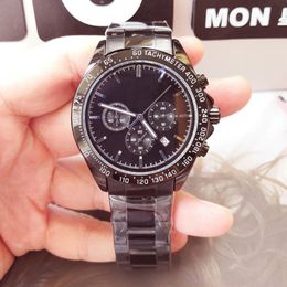 Hot Sale Brand Mens Watches All Stainless Steel Boss Watch All Dial Work Chronograph Quartz Movement Designer High Quality Waterproof W 201V