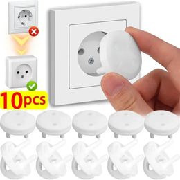 White Electrical Safety Socket Protective Cover Baby Care Safe Guard Protection Children Anti Electric Shock Rotate Protectors 240524