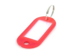 50 Pcs Mix Colour Plastic Keychain Key Tags Id Label Name Tags With Split Ring For Baggage Key Chains Key Rings 5022MM 777095312