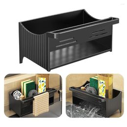 Kitchen Storage Automatic Drainage Sink Rack Plastic Wash Basin Soap Sponge Holder Bathroom Shampoo Organizer Towel