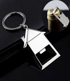 House Shaped Bottle Opener Keychain Personalised Wedding Gifts Souvenirs Birthday Christmas Gifts for Guests Whole F05143128403