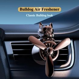 72KM Bulldog Car Air Freshener Bear Pilot Air Outlet Propeller Fragrance Interior Accessories Perfume Diffuser Auto Flavouring