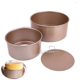 Baking Moulds 6 8 Inches Round Shape Nonstick Heavy Carbon Steel Chiffon Cake Mould Pan Toast Bread Tin Loose Bottom DIY Bakery Supplies