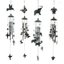 Decorative Figurines Retro Metal Animal Wind Chimes 3D Hummingbird Memorial Aluminium Tubes Hanging Art Ornament For Patio Garden 45BE