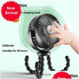 Other Home & Garden New Portable Stroller Fan Hand Usb Electric Powered Small Folding Rechargeable Mini Ventilator Silent Outdoor Cool Dhhkb
