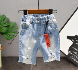 Shorts Children Boys Summer Jeans Kids Casual Ripped Holes Denim For 2-6Years