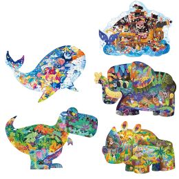 Детские игрушки 3D головоломка животных головоломок за 6+ лет динозавры пиратские головоломки настольные игры Montessori Kids образовательные игрушки