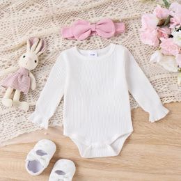 Clothing Sets Baby Girl 3Pcs Outfits Set Short Sleeve Romper Suspender Skirt With Headband Infant Outwear Easter Clothes