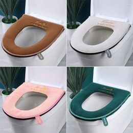 Toilet Seat Covers Warm Cover Protective Sleeve Soft Universal WC Ring Mat Washable Removable Pad Home Bathroom