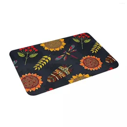 Carpets Sun Flower 24" X 16" Non Slip Absorbent Memory Foam Bath Mat For Home Decor/Kitchen/Entry/Indoor/Outdoor/Living Room