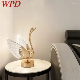 Table Lamps WPD Modern LED Swan Rechargeable Lamp Creative Design Desk Light Decor For Home Living Room