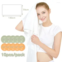 Towel 10pcs 70x140cm Bath Disposable Compressed Towels Cotton Washcloth Outdoor Travel Tour Tissue Cleaning El