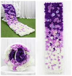 3D 2M Silk Rose Peony Roll Up Artificial Flower Wall Panel Wedding Backdrop Decor Party Event Baby Shower Flower Runner Custom3471922