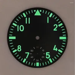 Watch Repair Kits For ETA6498 Movement 38.9mm Dial Green Luminous Face Replacement Parts ST3621 Manual Mechanical