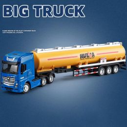 1/50 Diecast Alloy Truck Toy Fuel Tank Car Car Model Removable Engineering Transport Container Lorry Vehicle Toy For Boys