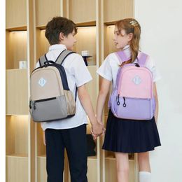 Backpack Solid Color Fashion Men Women High Capacity Schoolbags For Primary School 1-3 Girls Boys Male Shoulder Bags