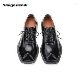 Casual Shoes EURO Size 38-44 Fashion Man Must Buy !Triangle Square Toe Wide Side Korean Style Men's Trendy Oxfords