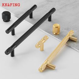 KK&FING Modern Aluminium Alloy Black Gold Kitchen Cabinet Handles and Knobs Drawer Handles Wardrobe Door Pulls Furniture Hardware