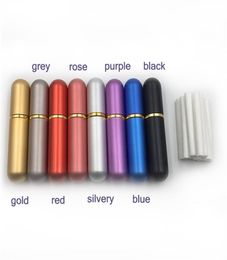 Aluminium Blank diffuser Nasal Inhaler refillable Bottles For Aromatherapy Essential Oils With High Quality Cotton Wicks7510444