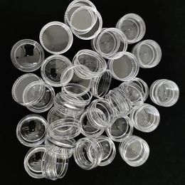 50Pcs/set 2.5ML Clear Plastic Jewellery Bead Makeup Glitter Storage Box Small Round Container Jars Make Up Organiser Boxes