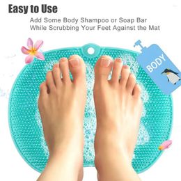Bath Mats Bathroom Soft Silicone Rugs Foot Lazy Washing Artefact Rubbing Massage Cleaning Pad Cup Non-slip Mat Brush