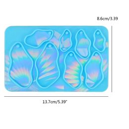 Cobblestone Holographic Light and Shadow Ornaments Silicone Epoxy Keychain Moulds DIY Pendant Jewellery for Valentines Gift