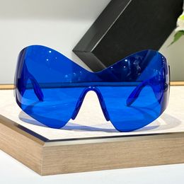 Large Shield Oversized Sunglasses Blue Women Men Designer Sunglasses Glasses Summer Shades Sunnies Lunettes de Soleil UV400 Eyewear