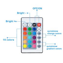 5V Low Voltage LED 16colors Colourful Gradient Round Board Lamp Light Source with Remote Control