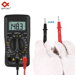 QHTITEC 830PLUS Digital Multimeter AC DC Ammeter Voltmeter Ohm Voltage Tester Handheld LCD Backlight Portable Metre Multimetro