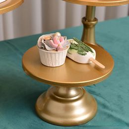 Plates Gold Cake Stand Home Party Dessert Display Rack Birthday Tray Cold Meal Break Tablea Fternoon Tea