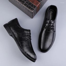 Casual Shoes Oxfords Flats Antiskid Mens Driving Genuine Leather Men Formal Business Male Footwear Lace Up