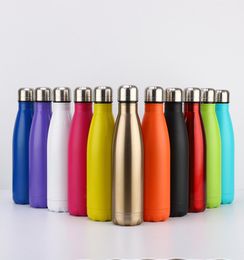 500ml Cola Shaped water bottle Vacuum Insulated Travel Water Bottle Double Walled Stainless Steel Outdoor Water Bottle DLH2609594997