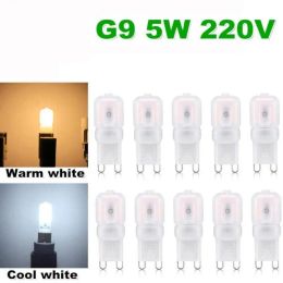 220v G9 Corn Lamp Transparent Cover Bulb Lamp Led Corn Lamp Bead Dimmable Warm/Cool White Lighting Bulbs Can Replace