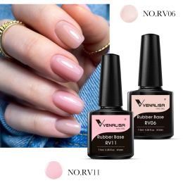 Venalisa Rubber Base Jelly Colour French Gel Nail Polish 7.5ml VIP4 Hema Free Soak Off UV LED Gel Varnish Gorgeous Nail Manicure