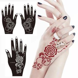 Henna Tattoo Stencil for Hand Temporary Tattoo Templates Mehndi Stencil Designs For Women Painting Tattoo Flowers